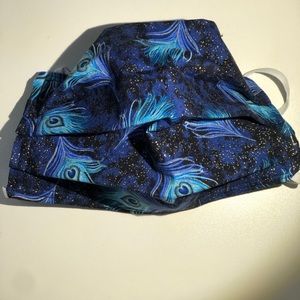 Pleated Peacock face mask #148